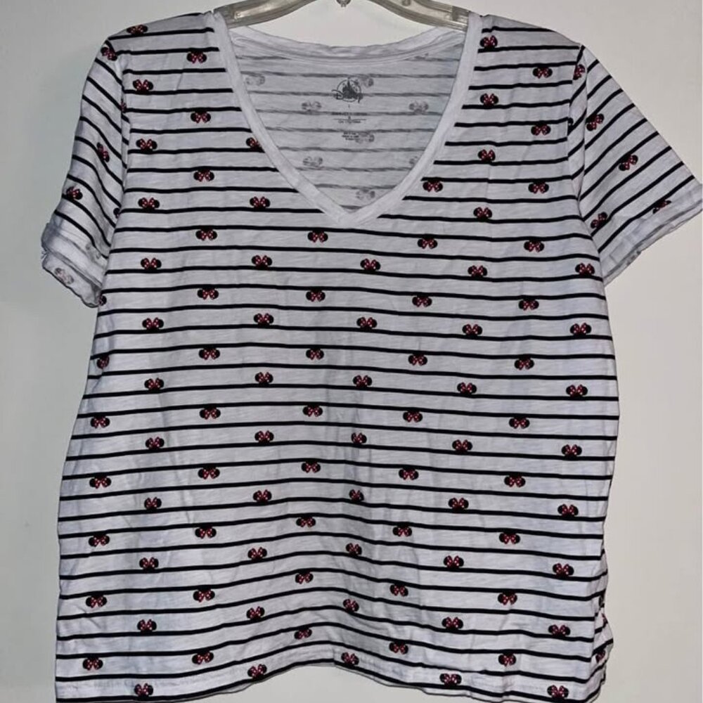 Disney Minnie Mouse Ear Striped Top, Large